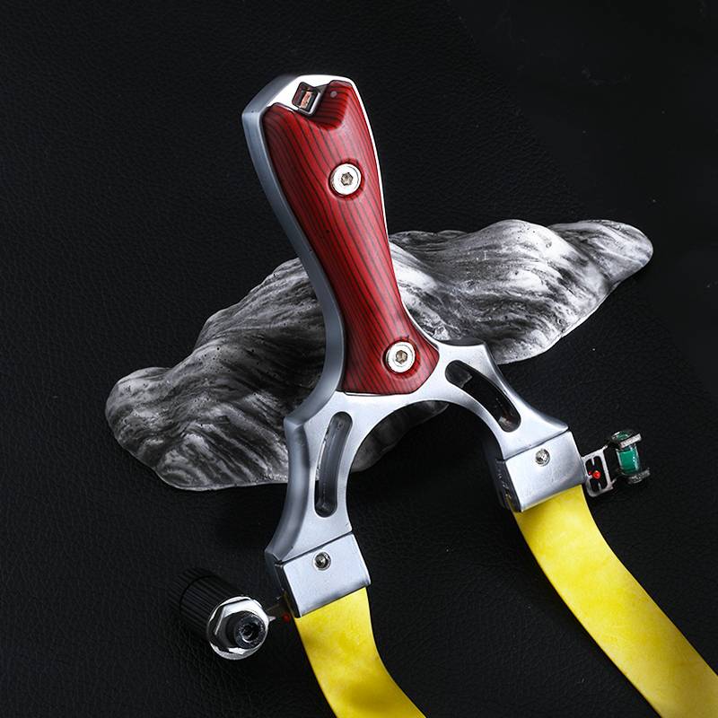 Outdoor slingshot adults dedicated to high -precision new imitation wood large power flat rubber band thick professional competitive arcade