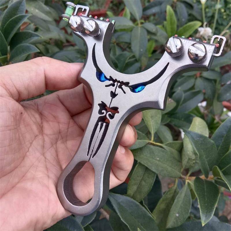 25 The big monster stainless steel straight slingshot outdoor high precision big power novice flat skin fast pressure exemption work
