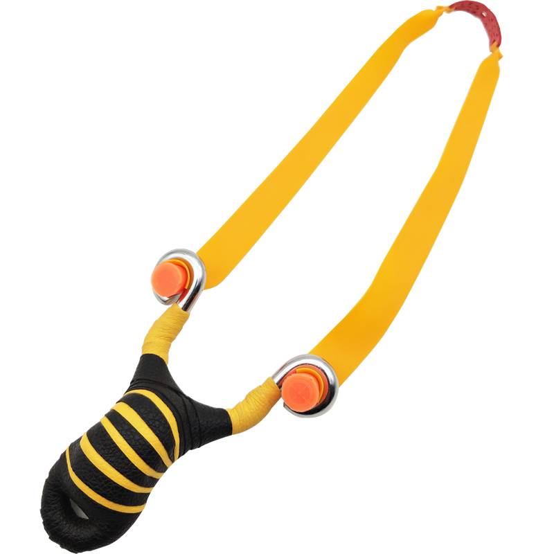 Stainless steel slingshot flat leather iron bombers wide rubber band strong outdoor hitting stone shooting anti -curved cold curved bow 0.75 skin
