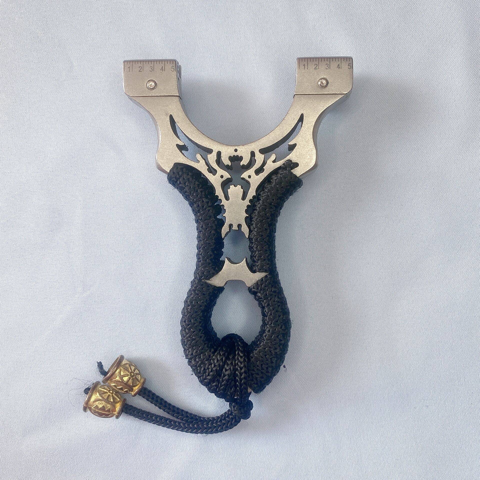 Stainless steel diamond flat skin outdoor sports competitive slingshot high precision large power slingshot