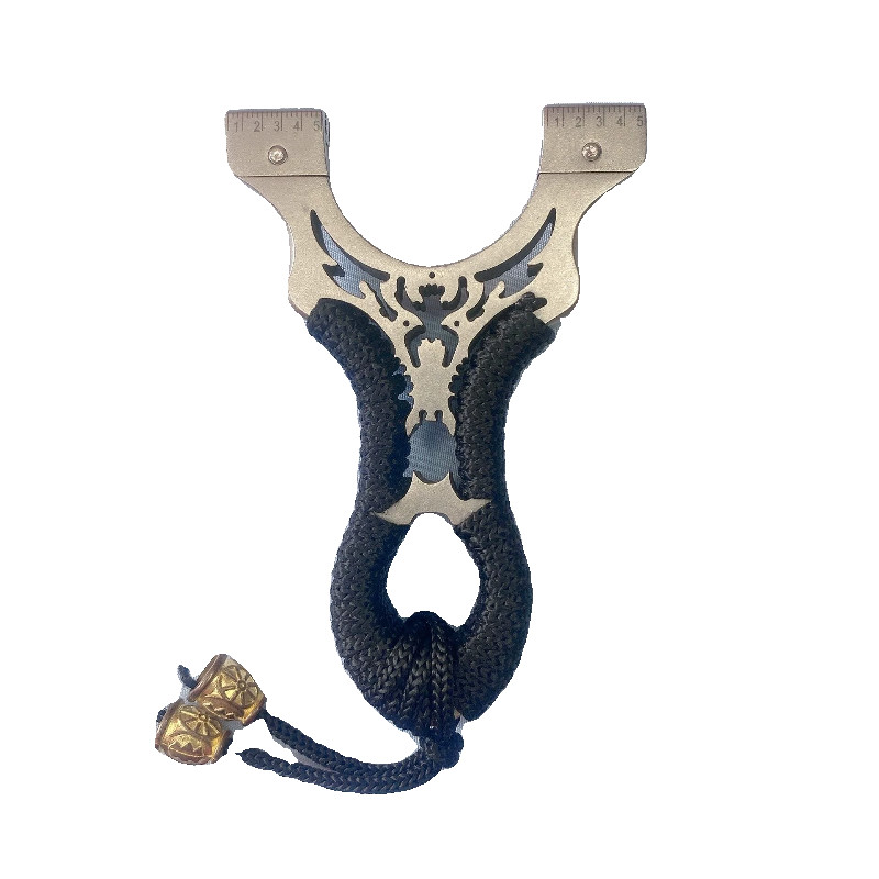 Stainless steel diamond flat skin outdoor sports competitive slingshot high precision large power slingshot