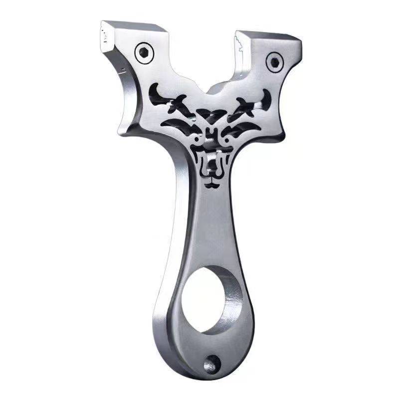 The new bull slingshot high precision large power stainless steel flat skin bow high precision integrated slingshot slingshot soby fork