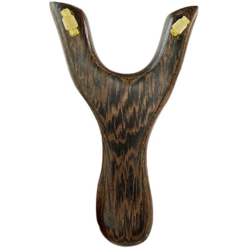 Outdoor slingshot solid wood, novice rubber bands, hand arches Traditional wood bomb fork high -precision wooden round leather wooden bow bow