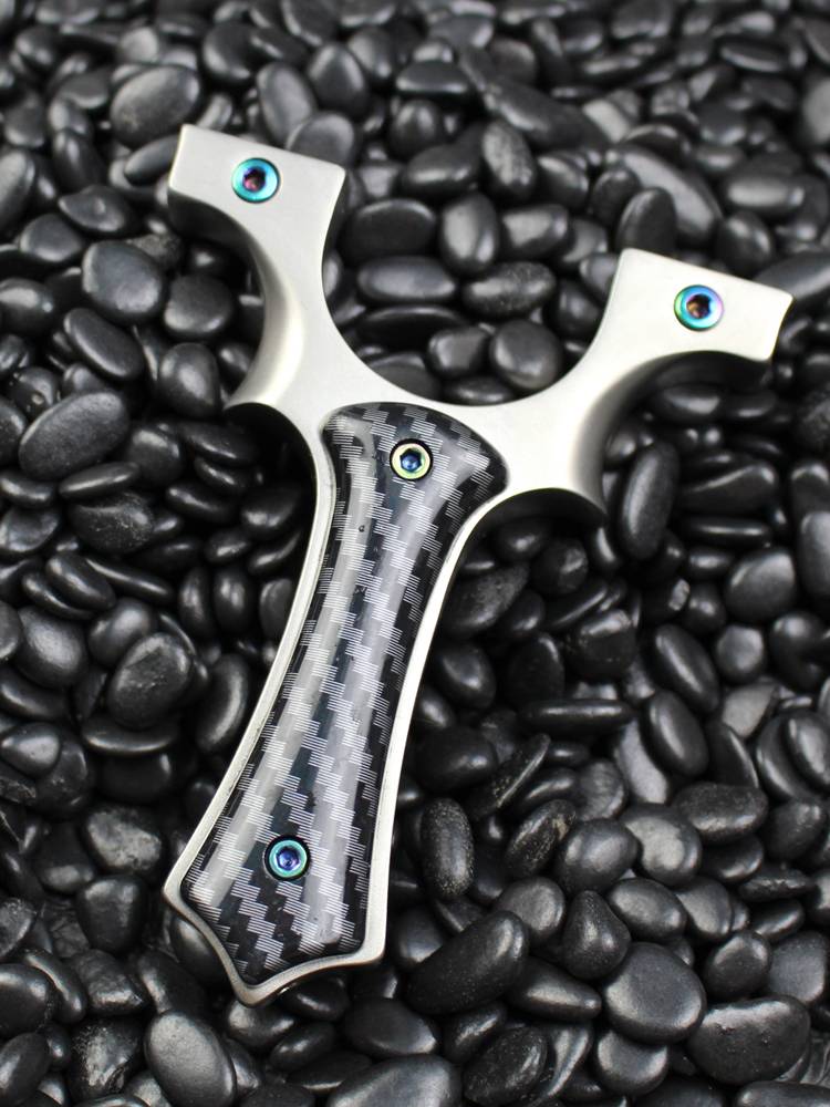 Genuki genuine high -precision sharp -angle hidden buckle dragon teeth fast flat skin slingshot outdoor power stainless steel free bold