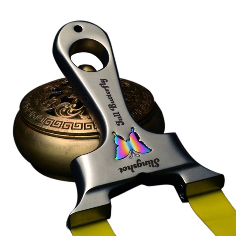 Germany's high -precision flat skin slingshot three -generation dragon -toothed buckle fast pressed butterfly Vietnam big power slingshot