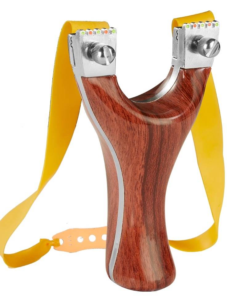 The new slingshot high -precision imitation wood, powerful flat skin thickness contest adult special competitive bullets outdoors outdoor