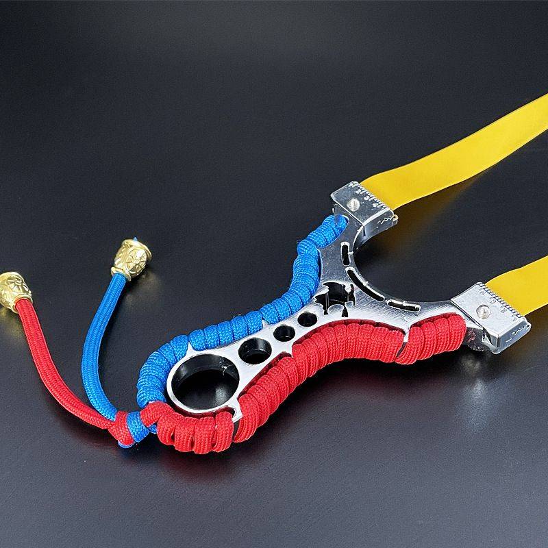 Tie rope pendant new alloy slingshot thickened flat rubber band adult outdoor competitive shooting toys cheap bombers clear