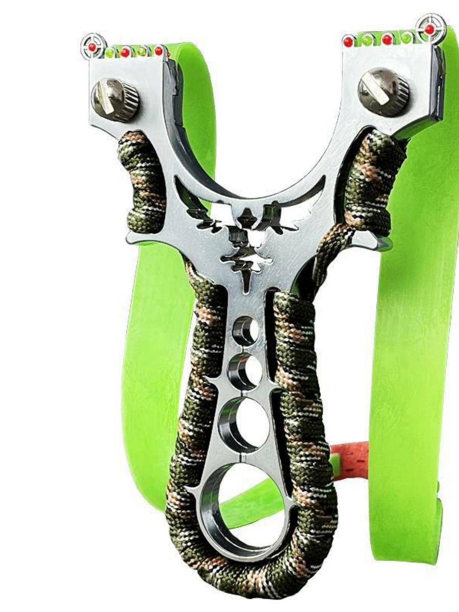 The metal falcon slugs off the field, with high-precision flat-wire bands