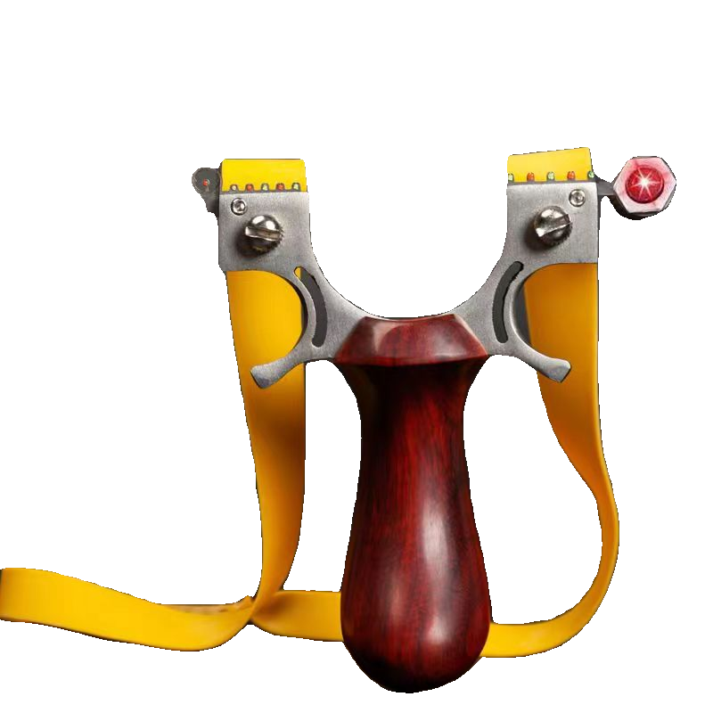 Stainless steel high -grade slingshot laser light flat skin big power small elephant slingshot outdoor solid wood chase dragon slingshot high precision
