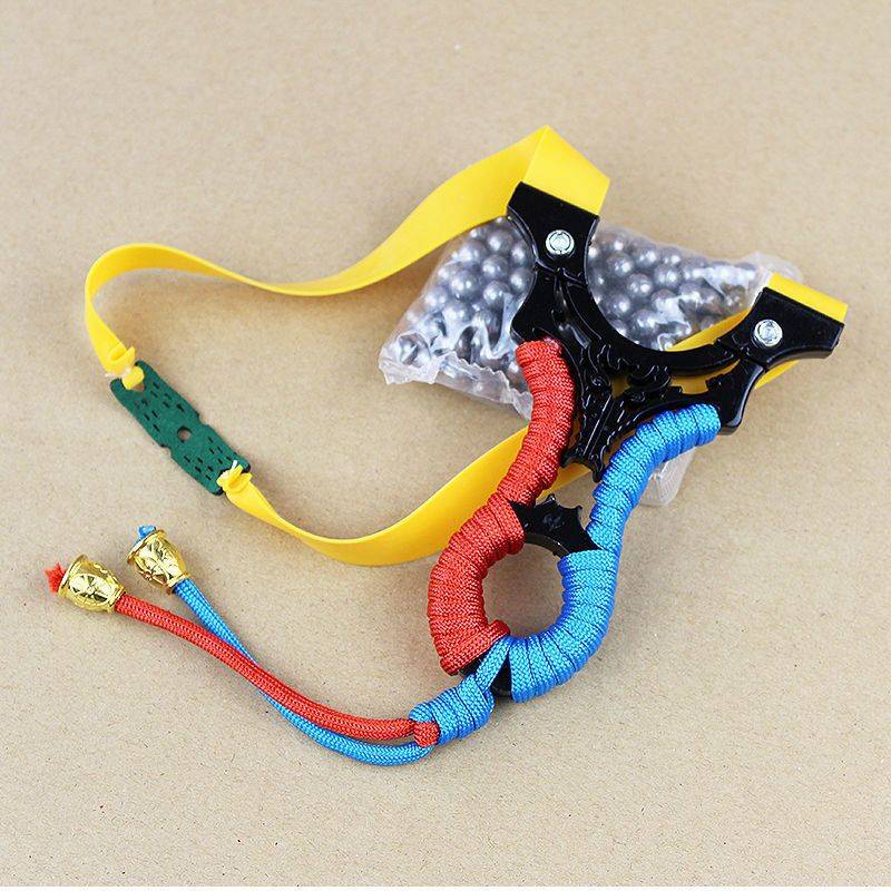 New slingshot thick flat rubber bands free fast pressure aiming point metal traditional single workstory outdoor competition