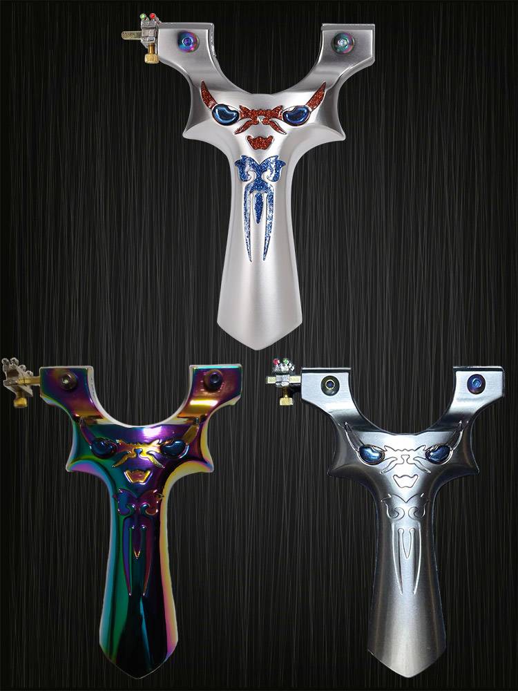 New aluminum alloy small wicked slingshot outdoor adult combat flat rubber band high -precision competition special large power bow