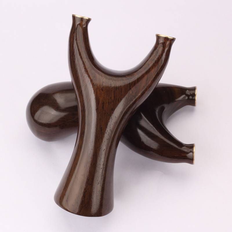 Solid wood ebon copper head fat flying tiger slingshot puoman sandtal anti -wood J head flying tiger slingshot fly tiger fork slingshot
