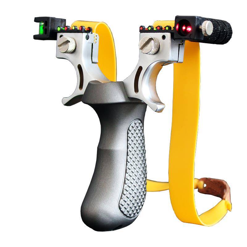 Slingshot flat skin High -precision steel balls Smiling 98K new big power rubber band infrared laser bow
