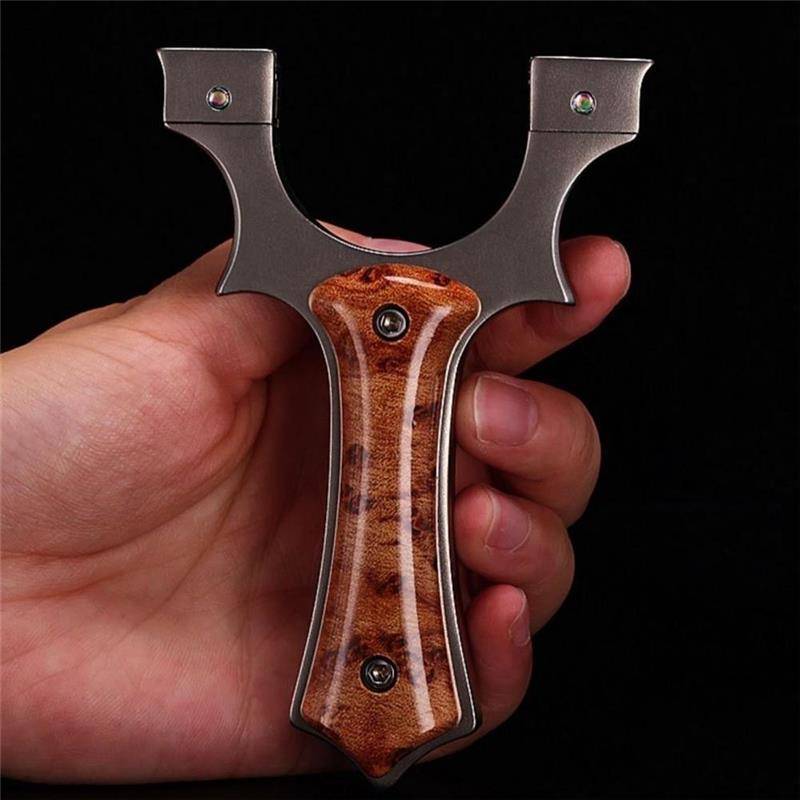 New Mavericks flat skin, fast pressure, accurate all -metal large power horn violent bullets round head Mavericks slingshot