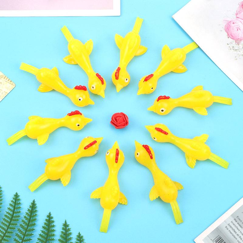 Ejection turkey tidal fun toy ejection chicks TPR software launch slingshot chicks small gift toy