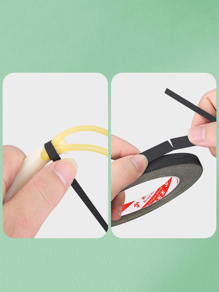 Mileci rubber band slingshot accessories flat rubber tendon quickly bind the slingshot super strong fiber free tangled band lazy people