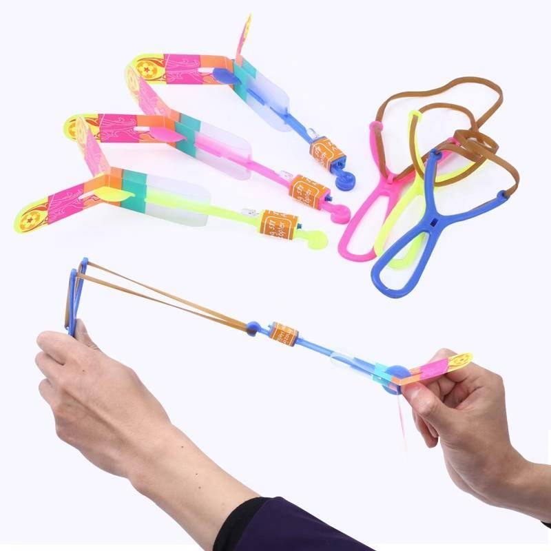 Lighting Bow Flying Arrow toy Flying Fairies Flash Bamboo Dragonfly Children Ejection Flying Small Plane Nights Dartgow