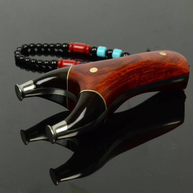 Slingshot TC21 titanium alloy flat skin bow flying tiger fork Grara mahoga patch dragon scales rosewood stitching anti -slingshot
