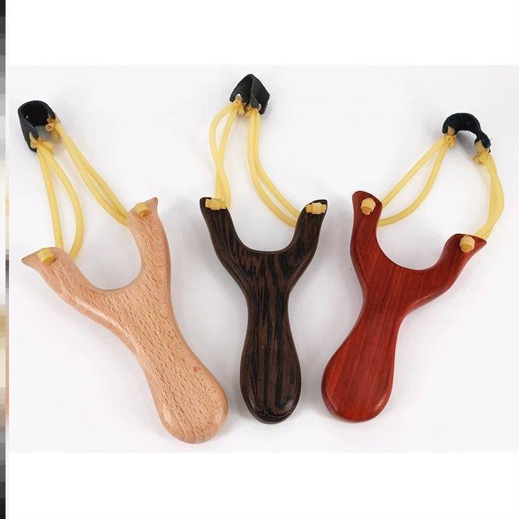 Traditional wooden slingshot outdoor competitive solid wood slingshot classic adult children toys toy wooden fork primary entry slingshot