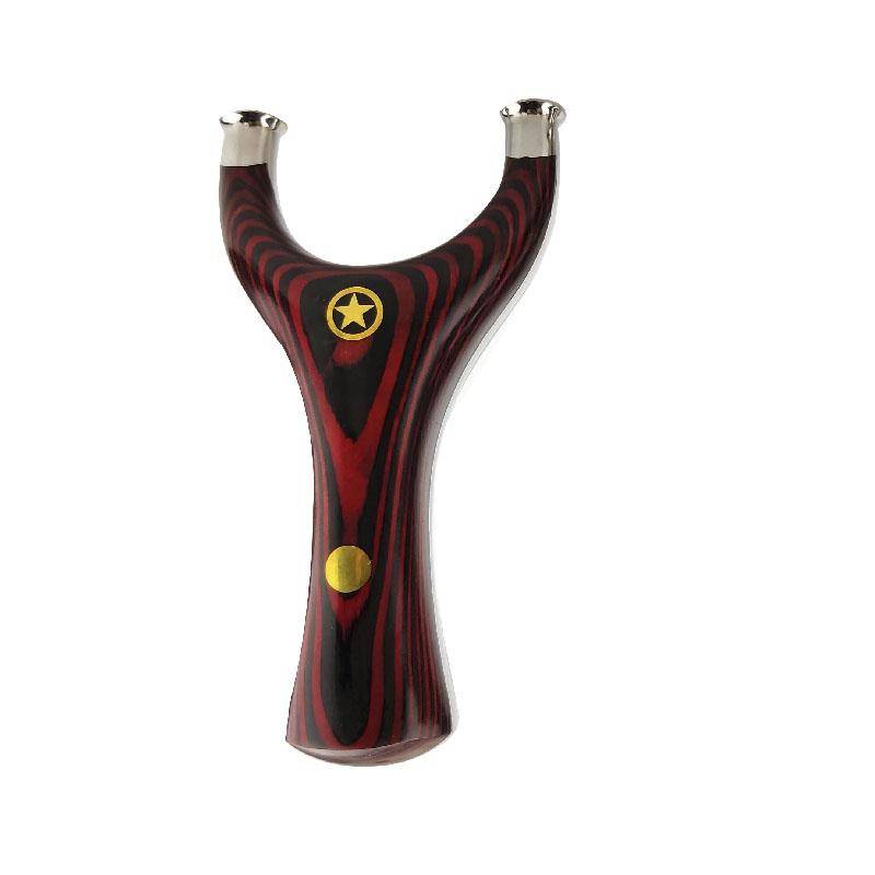 New product five -star titanium steel anti -tiger solid wood patch five -star fly tiger outdoor flat skin competitive flying tiger fork soberies