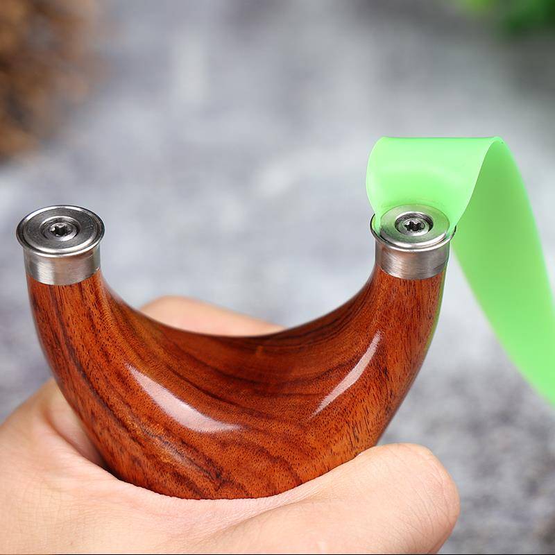 Quick pressure sand iron sandalwood solid wood slingshot original wood high -precision flying tiger fork manual outdoor outdoor exemption reflection flat skin