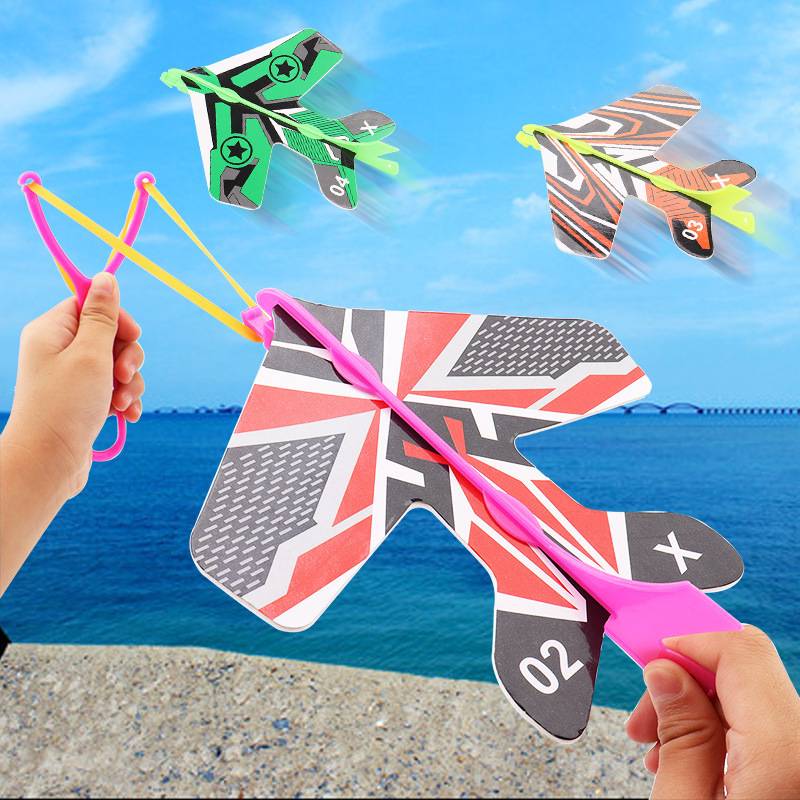 Lighting slingshot Flash ejection aircraft elastic aircraft hot sale of Yiwu floor stall