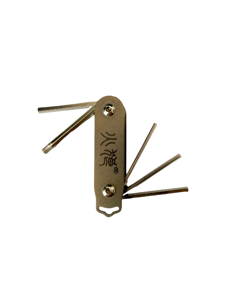 Slingshot wrench screw knife folding multi -function five -in -one inner hexagonal plum blossom wrench mini portable universal tool