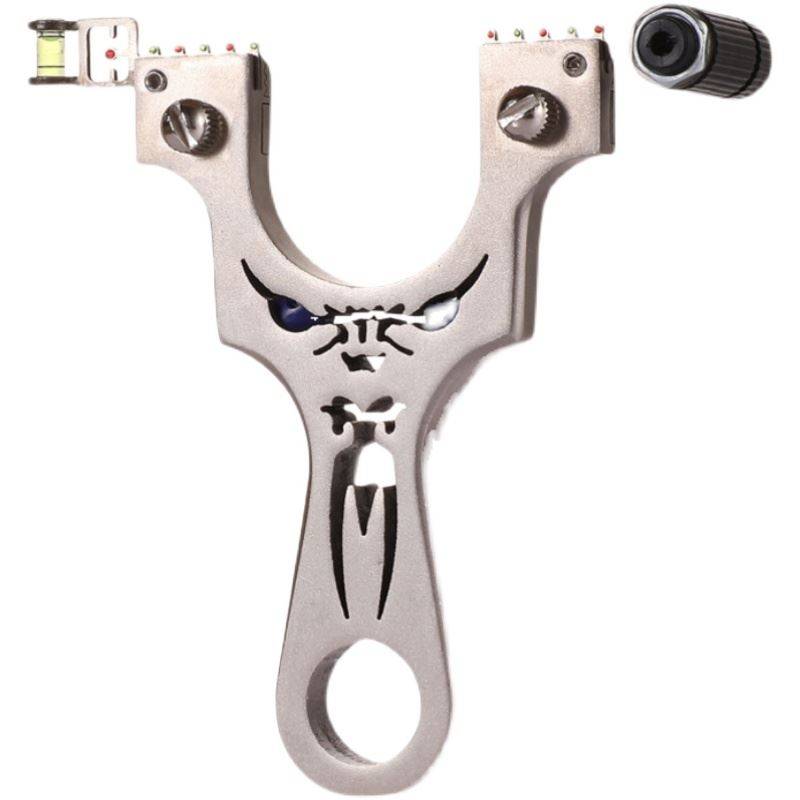 New Big Monster beast slingshin stainless steel metal outdoor adult actual combat flat rubber band single workhered shelter infrared laser