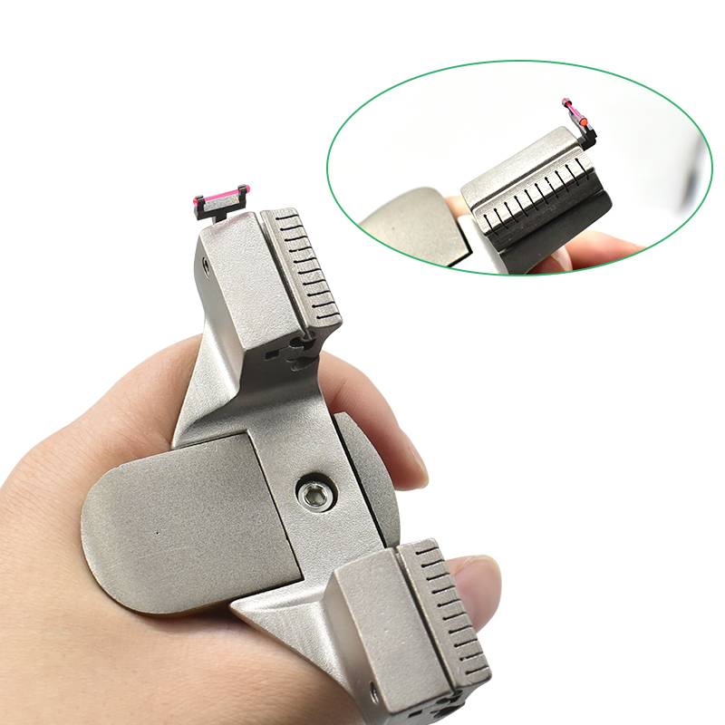 New stainless steel thickened dragon teeth fast pressure Daniu slingshot outdoor high precision flat skin big power competitive slingshot