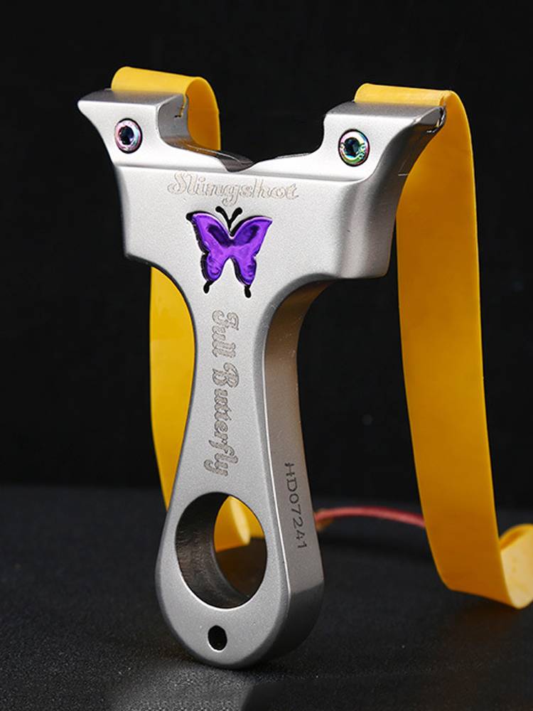 Butterfly stainless steel slingshots are fast-pressed, free of slugged, flat-skin wide-skin butterflies for real foreign trade