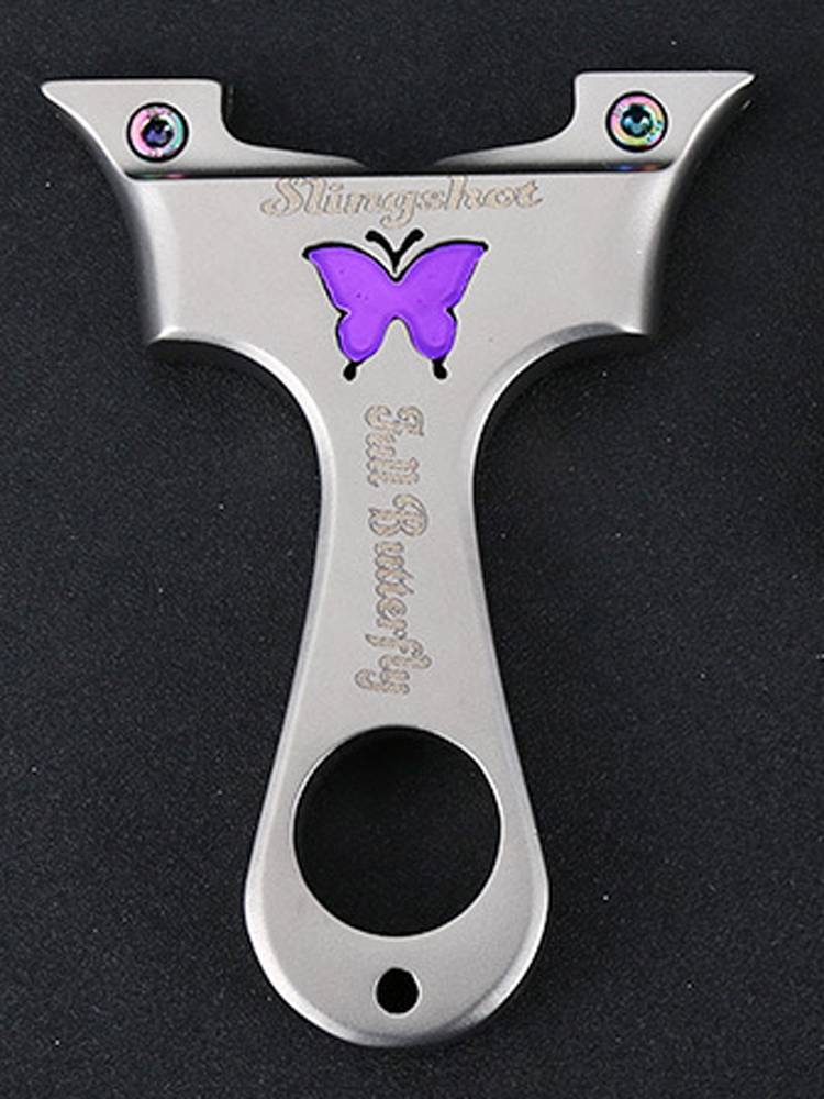 Butterfly stainless steel slingshots are fast-pressed, free of slugged, flat-skin wide-skin butterflies for real foreign trade