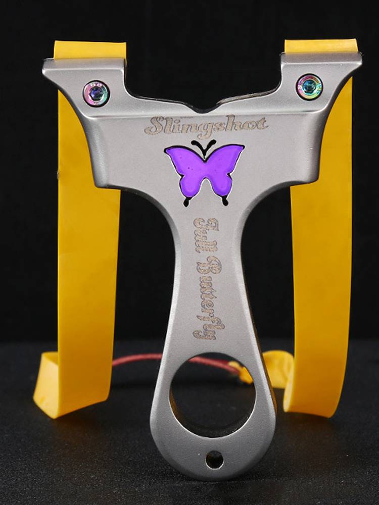 Butterfly stainless steel slingshots are fast-pressed, free of slugged, flat-skin wide-skin butterflies for real foreign trade