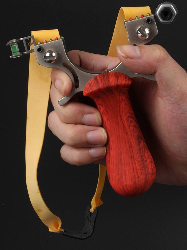 Genuine new flat -skinned soby arched adult special high -precision stainless steel solid wood laser chasing dragon hunting competition