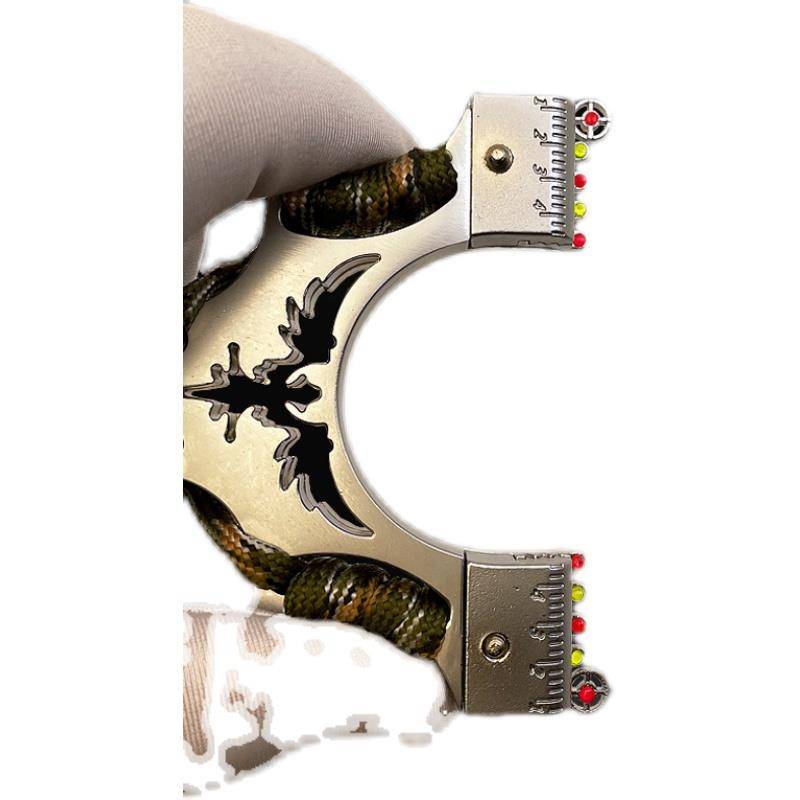 The new slingshot Daquan adult outdoor actual combat high power high accuracy flat rubber band laser aiming metal bow