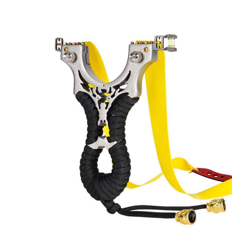 Outdoor stainless steel diamond flat skin fast pressure free clip fiber laser sight precision slingshot manufacturer