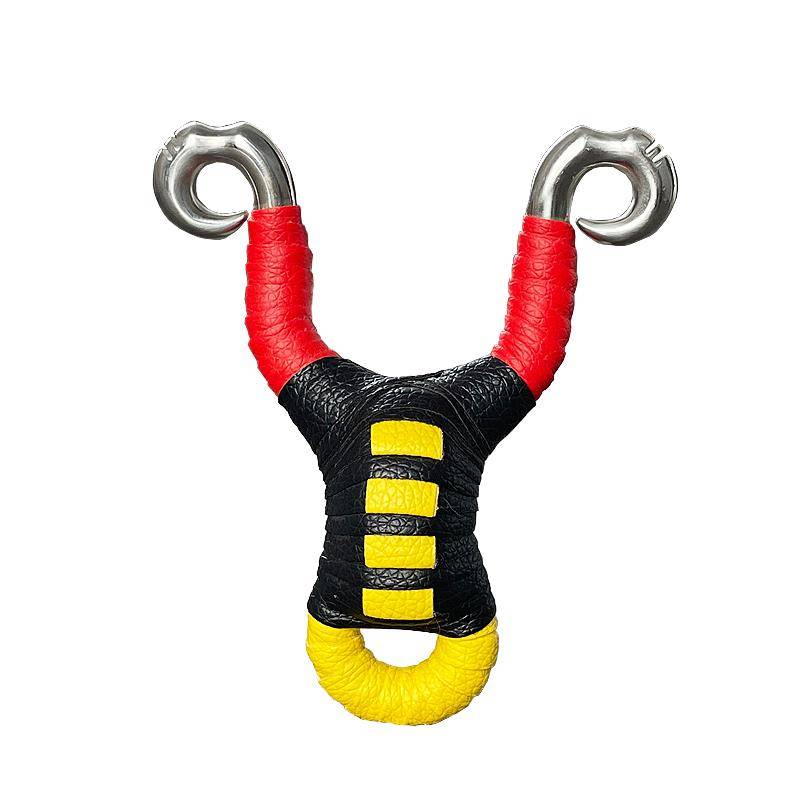 Slingshot traditional outdoor shooting fish single forestry rack round leather flat skin band metal stainless steel high power high and accurate