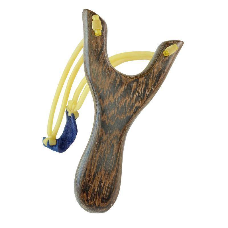 Outdoor solid wood slingshot novice rubber band hand arches Traditional wood bomb fork high -precision wooden round leather wooden bow bow