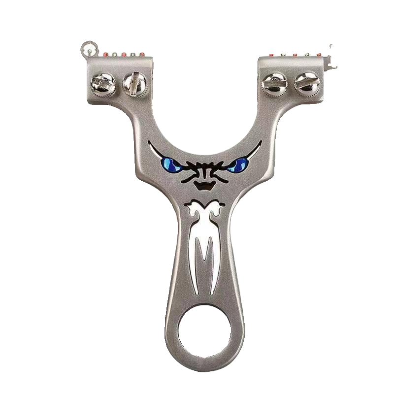 Stainless Steel Monster Little Magic Slingshot Flat Skin Bow Fast Pressure -free Double Silk Outdoor High Precision Line Cut Slingshot