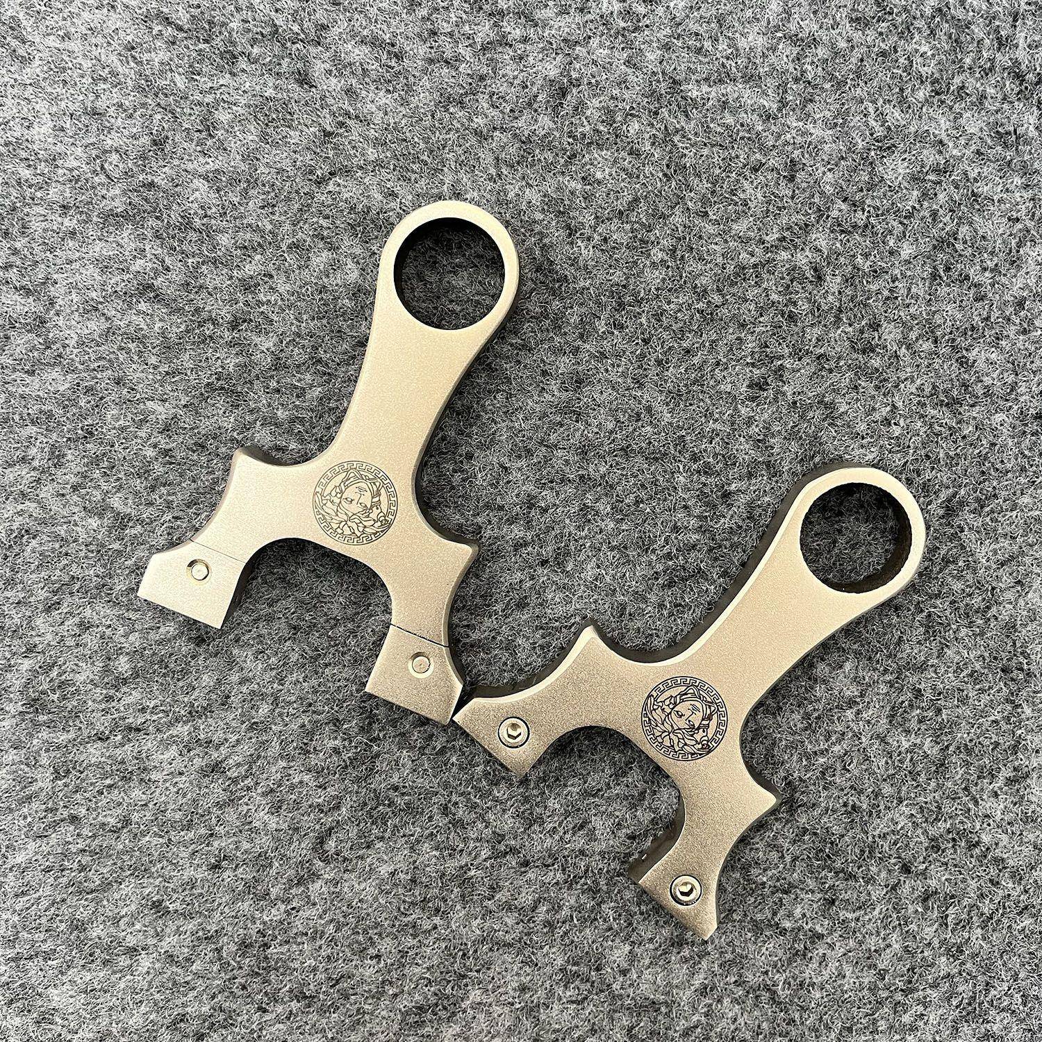 Medusa flat skin soby high precision large power line cutting stainless steel fast outdoor ejection toy slingshot