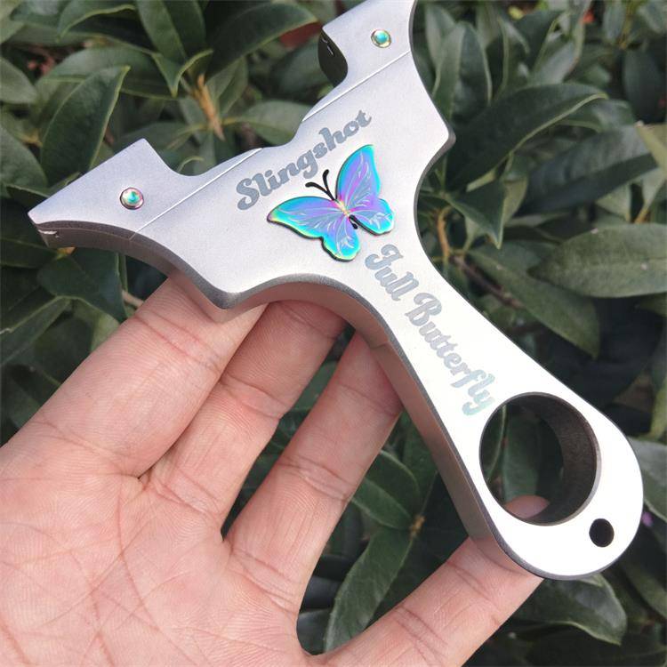 25 supporting head stainless steel colorful butterfly slingshot flat skin, free outdoor high -precision Vietnamese beef worker