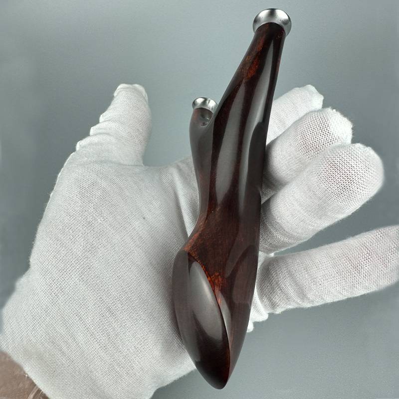 Quick pressure slingshot handmade single -time flat skin sling high -precision outdoor stainless steel bombers high -density rosewood
