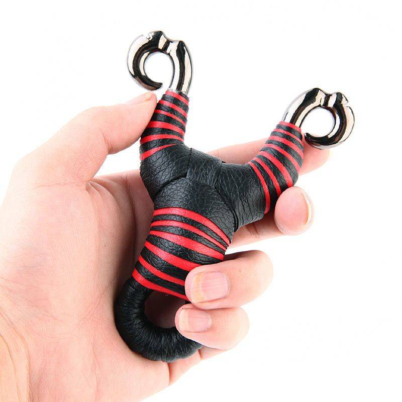 Precision Outdoor Traditional Slingshot metal actual combat competitive bow frame round flat rubber band anti -slingshot antelope