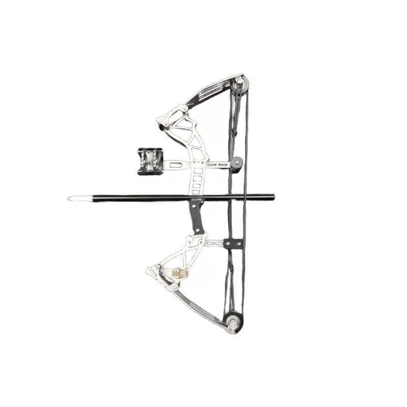 Large power composite bow sleeve shooting archery small mini bow and arrow room indoor casual decompression pulley bow stainless steel shooting