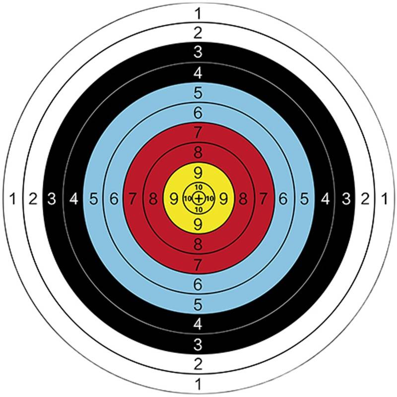 Bow arrow shooting target paper shooting competition practice half -ring all -round slingshot target splash target dart gun target
