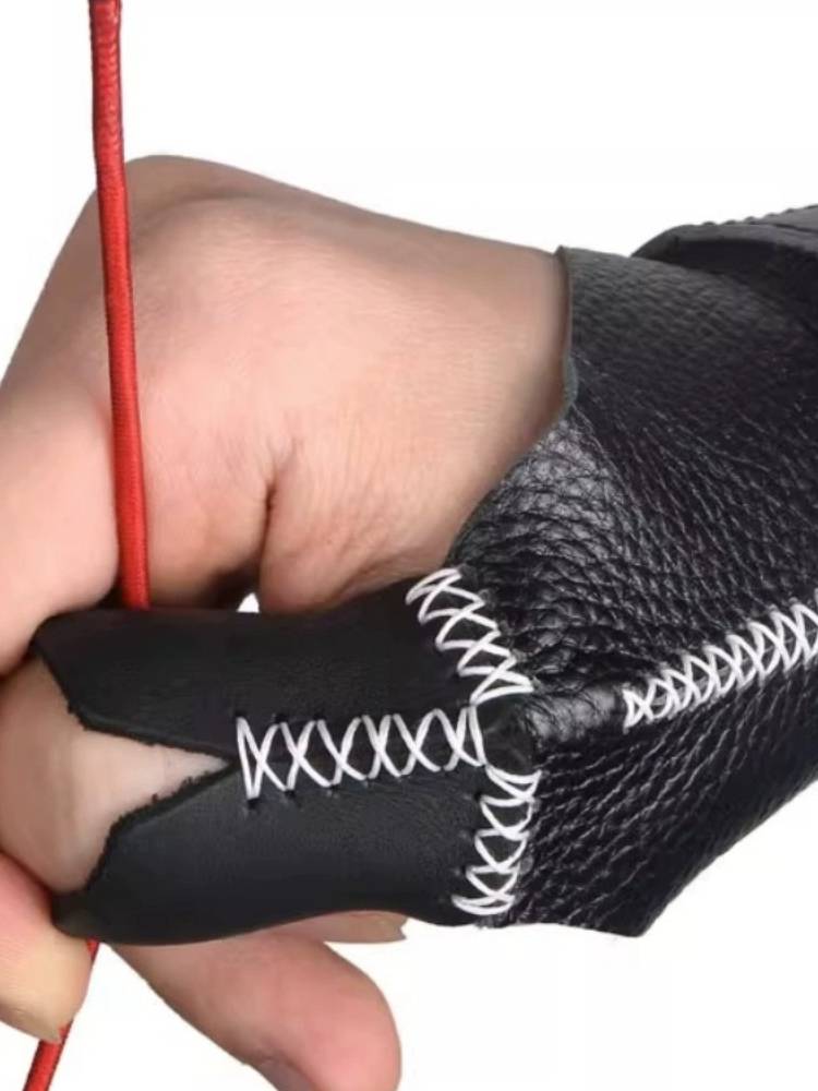Huwairen Bow and Arrow Traditional Bow Fingers Thicked Mongolian Traditional Hand Bow Shooting Shooting Radio Protector