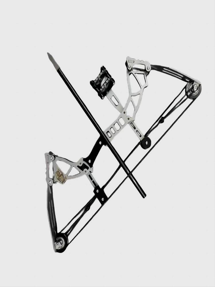 Large power composite bow sleeve shooting archery small mini bow and arrow room indoor casual decompression pulley bow stainless steel shooting