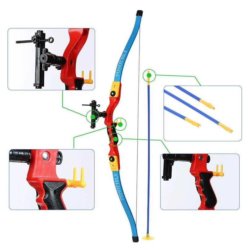 Children's bow, arrow toy anti -curved bow shooting set professional parent -child indoor sports safety suction cup target