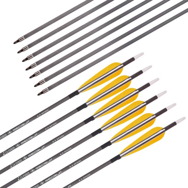 Pure carbon arrow branch 6.F2 True feathers carbon arrow gel feather arrow beauty hunting composite anticochia arrow equipment carbon rod carbonic arrow