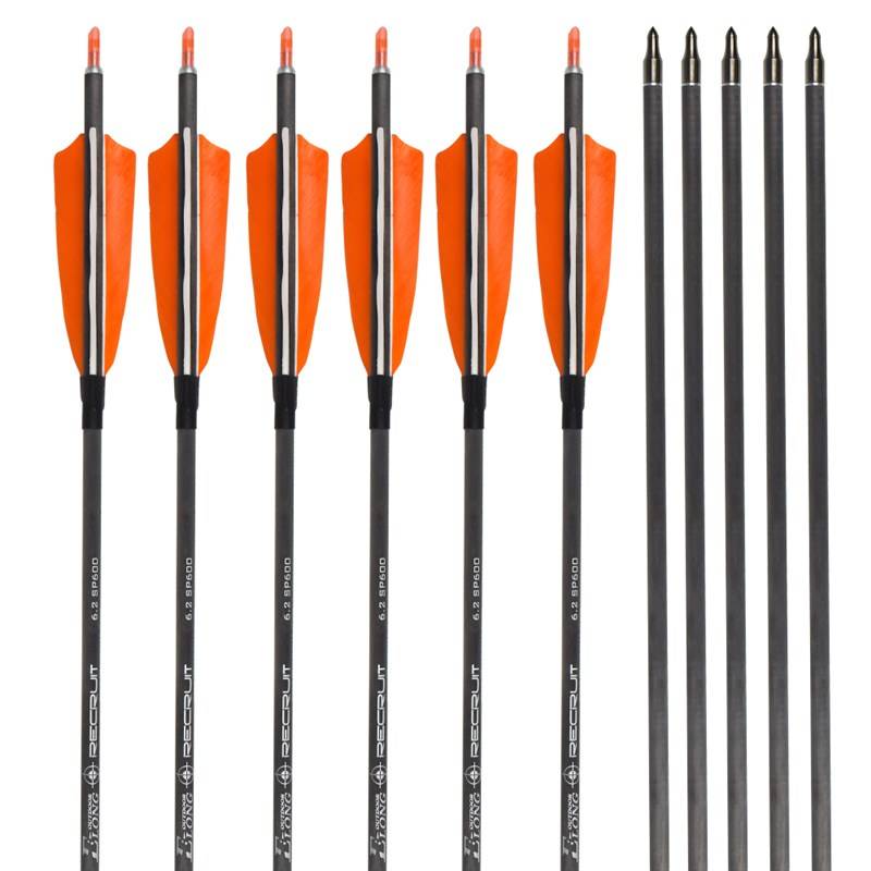 Pure carbon arrow branch 6.F2 True feathers carbon arrow gel feather arrow beauty hunting composite anticochia arrow equipment carbon rod carbonic arrow