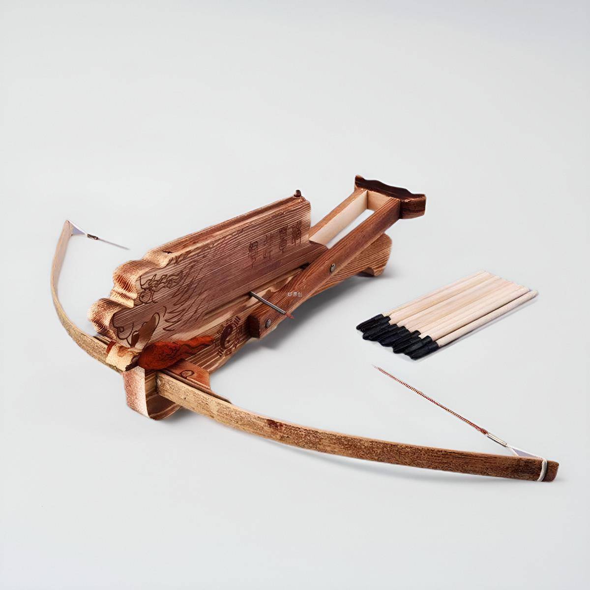 Zhugeren cross-bow and arrow-bowling, woody boy with a bow and arrow